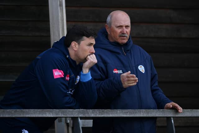Yorkshire's Gary Ballance could resume his international career with his native Zimbabwe, says head coach Dave Houghton (above right). Picture: Gareth Copley/Getty Images