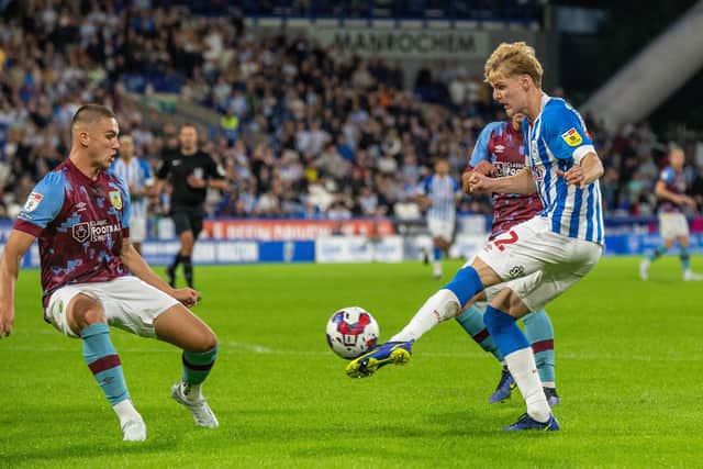 Huddersfield Town's Jack Rudoni lines up a shot.   Picture Bruce Rollinson