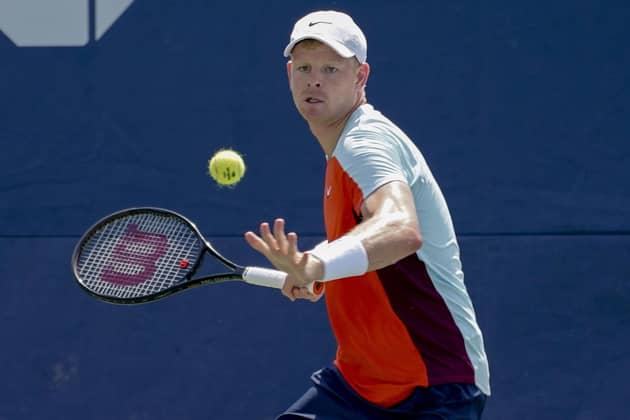 NO GO: Kyle Edmund returns a shot to Casper Ruud during the first round of their US Open clash which the Norwegian won in straight sets at Flushing Meadow Picture: AP/Mary Altaffer