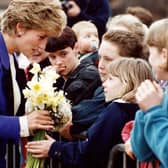 Princess Diana on a visit to South Yorkshire in 1993.