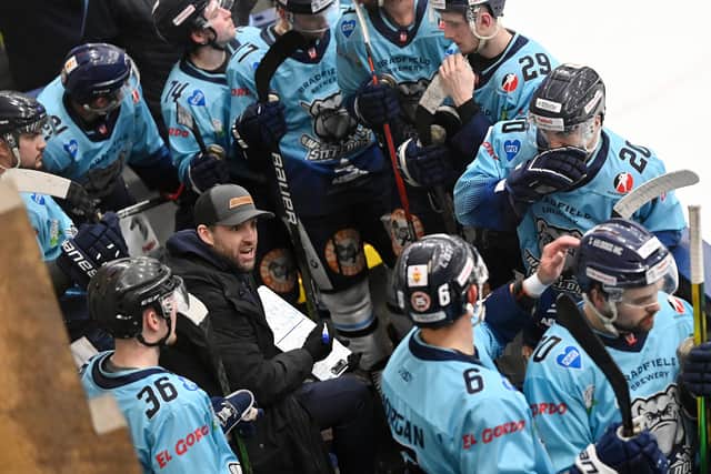 Sheffield Steeldogs' head coach Greg Wood will be hoping to emulate last season's trophy haul - although the regular season league title remains the most prized possession. 
Picture: Bruce Rollinson