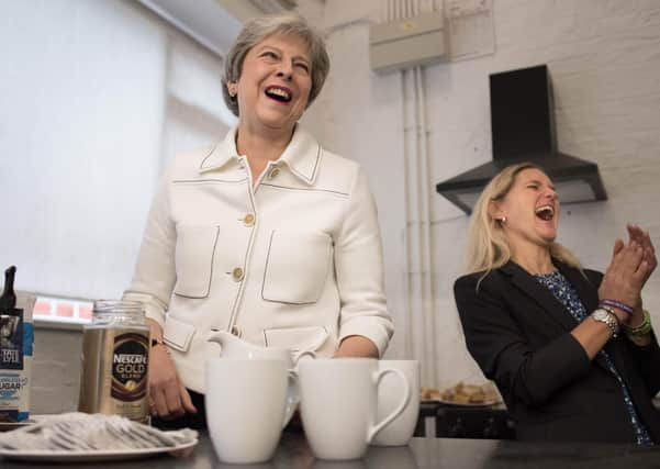 Theresa May launched the national loneliness strategy with Kim Leadbeater, the sister of murdered MP Jo Cox.