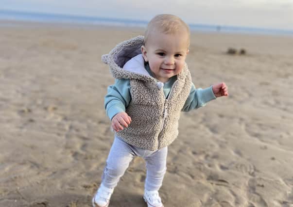 ALfie Kay, one, is living with cystic fibrosis
