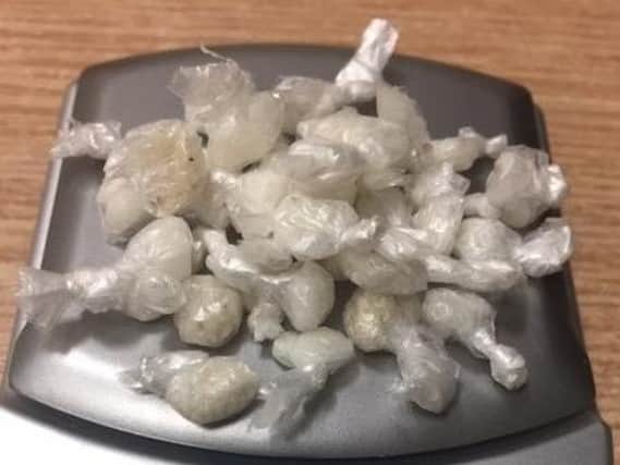 Class A drugs recovered by police in Harrogate.