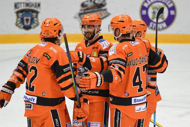 Liam Kirk scored his fourth goal of the competition in the 7-2 win over Coventry. Picture: Karl Denham/EIHL.