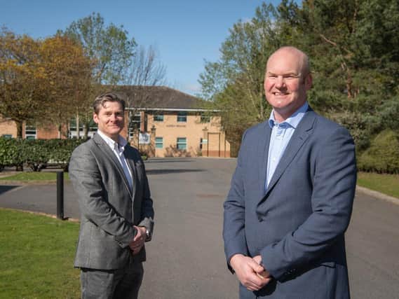 Northminster Properties managing director, George Burgess, left, with the companys development surveyor, Alastair Gill at Northminster Business Park, York.