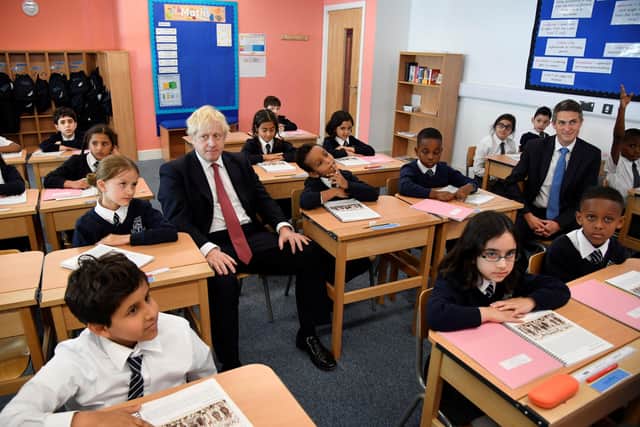 Boris Johnson and Gavin Williamson on a school visit prior to the lockdown.