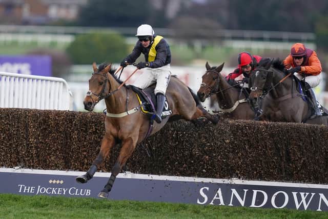 Ryan Mania's high-profile rides include this win in Sandown's Veterans' Chase on January 2 on Seeyouatmidnight.
