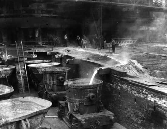 circa 1930:  The smelting works at Dorman Long Steelworks in Middlesbrough.  (Photo by Keystone/Getty Images)