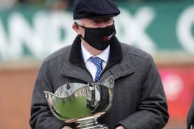 Sir Alex Ferguson after the big race win of Clan Des Obeaux on day one of the Randox Grand National meeting.