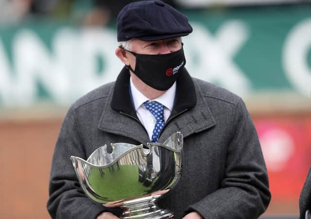 Sir Alex Ferguson after the big race win of Clan Des Obeaux on day one of the Randox Grand National meeting.
