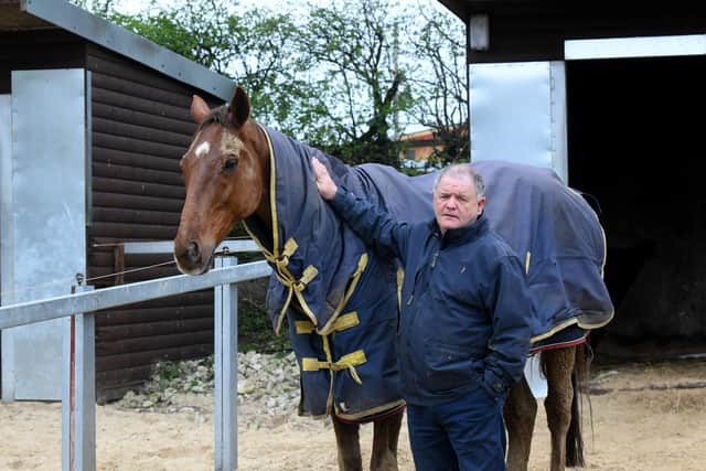 Brian Ellison with Yorkshire's Randox Grand National contender Definitly Red.