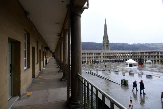The Piece Hall in Halifax is among the locations preparing to reopen.