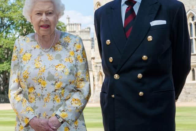 This photo of the Queen and Prince Philip was released last June to mark the Duke of Edinburgh's 99th birthday.