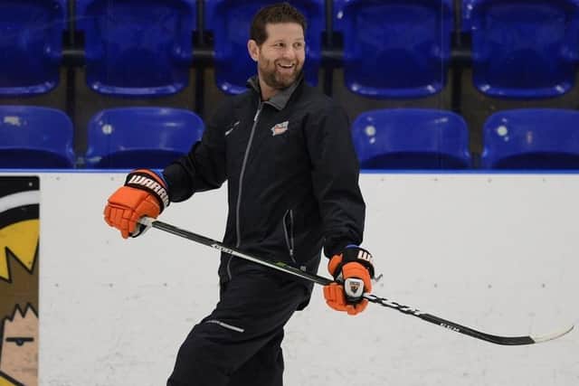 ENJOYABLE: Jason Hewitt has been impressed with the coaching style of Sheffield Steelers' head coach, Aaron Fox. Picture courtesy of Dean Woolley.