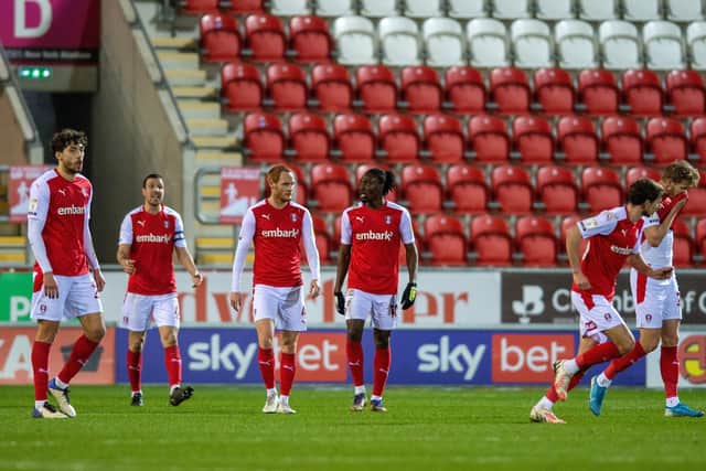 TARGET: Rotherham United's players are aware how many points their boss Paul Warne believes will ensure survival.  Picture Bruce Rollinson