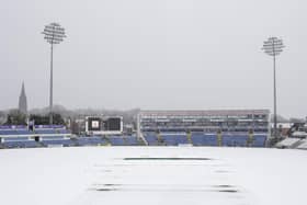 Snow play: Headingley stadium covered in snow on Saturday. Picture: Allan McKenzie/SWpix