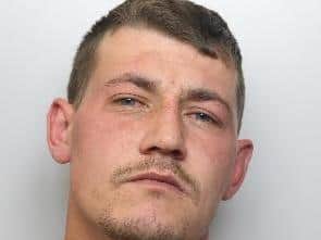 Adam Burgin, 29, forced the officer to the floor, used his weight against him and punched him in the face more than five times, during the attack, which took place  on September 2, last year.