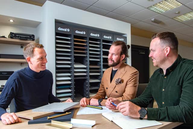 Boom in business: Simon, James and Paul Bodsworth at furniture manufacturer Daval, which is benefitting from a boom in home improvement.