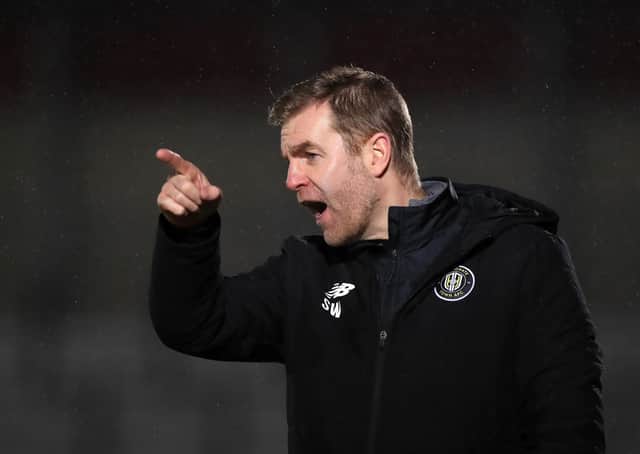 Score to settle: Harrogate Town manager Simon Weaver has seen his side lose without scoring three times to Leyton Orient. Picture: Mike Egerton/PA Wire.