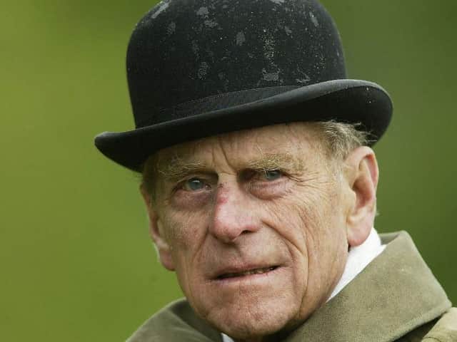 The Duke of Edinburgh during the dressage event of the International Grand Prix at the Royal Windsor Horse Show on May 16, 2003 at Home Park, Windsor Castle, Windsor, England. (Photo by Warren Little/Getty Images).