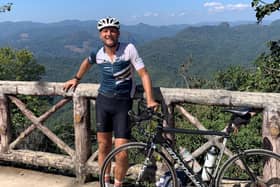 Bruce HAxton from Harrogate who now lives in Thailand. Bruce is cycling 2,300kms in the country to raise funds for an elephant home Picture:The Tuk Tuk Club