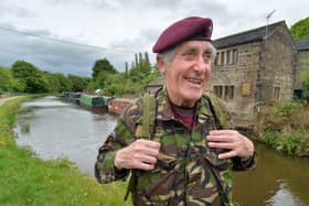 Jeffrey Long has has reached the halfway milestone of a 190 mile long armed forces charity trek.