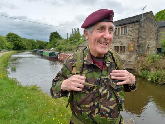 Jeffrey Long has has reached the halfway milestone of a 190 mile long armed forces charity trek.