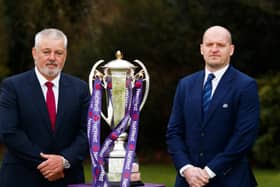In charge: Warren Gatland with attack coach Gregor Townsend. Picture: PA