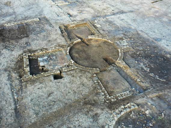 The foundations of a large Roman villa complex discovered in Eastfield, near Scarborough