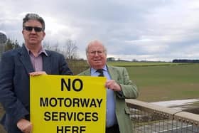 Gareth Owens and Coun Nick Brown close to the proposed site