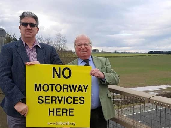 Gareth Owens and Coun Nick Brown close to the proposed site