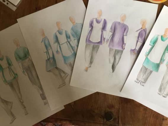 Designs by Natasha Mackmurdie, costume supervisor, with insights from CareSleeves Discovery Team.