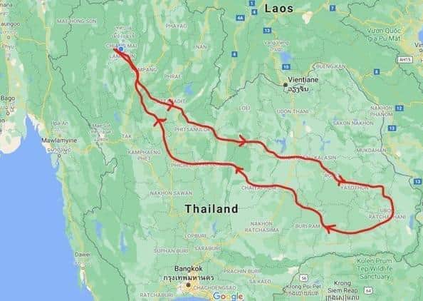 Bruce Haxton is cycling 2,300km in northern Thailand in May Picture: The Tuk Tuk Club