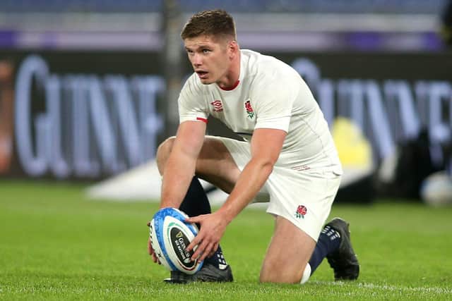 Owen Farrell: England’s captain could turn out for club side Saracens against Doncaster at Castle Park on Sunday. (Picture: PA)