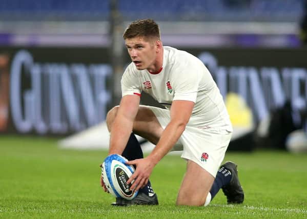 Owen Farrell: England’s captain could turn out for club side Saracens against Doncaster at Castle Park on Sunday. (Picture: PA)