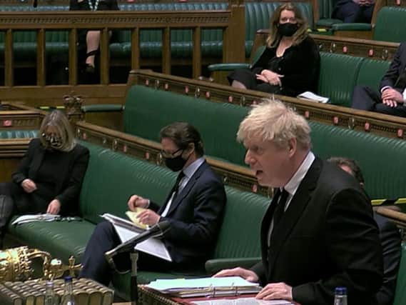 Prime Minister Boris Johnson speaks during Prime Minister's Questions in the House of Commons, London. Photo: PA