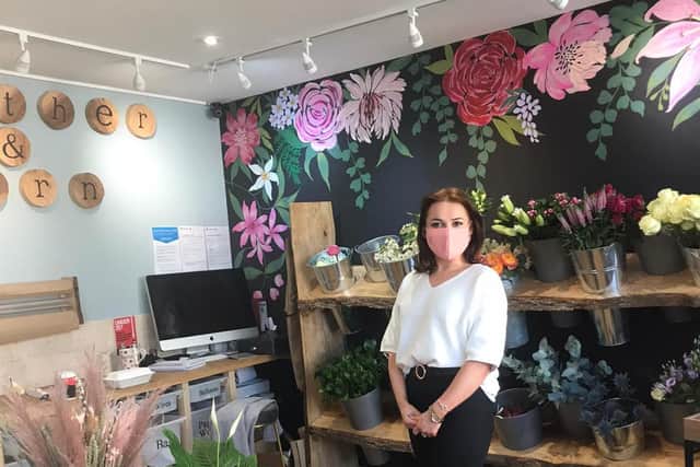 Shannon McIntyre, who has opened Feather and Fern florists this week