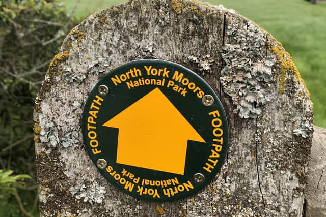 Footpath signs can be rotuinely ignored in national parks like the North York Moors and Yorkshire Dales.