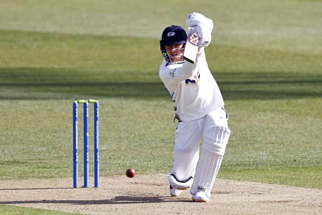 Dom Bess bats for Yorkshire at Canterbury. Picture: Max Flego