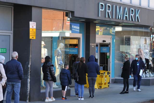 There were long queues outside Primark stores last week as the high street reopened.