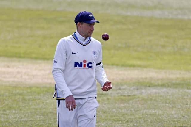 Yorkshire's Joe Root during Day 2 of the LV=Insurance County Championship game between Kent and Yorkshire at the Spitfire Ground (Picture: Max Flego)