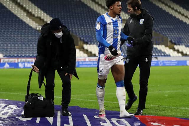 INJURY: Josh Koroma limped off in Huddersfield Town's win over Sheffield Wednesday in December, and has not played since