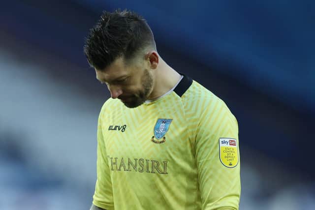 Dejected Keiren Westwood of Sheffield Wednesday after defeat to Swansea (Picture: John Clifton / Sportimage)