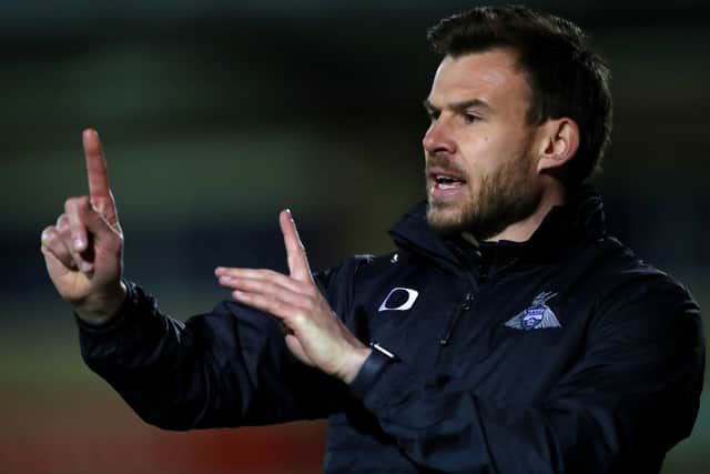 Doncaster Rovers interim manager Andy Butler gestures on the touchline (Picture: PA)