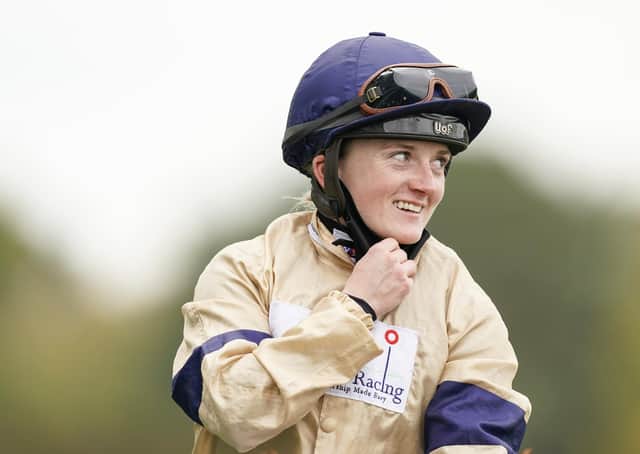 This was Hollie Doyle moments after her landmark Group One win on Glen Shiel last October.