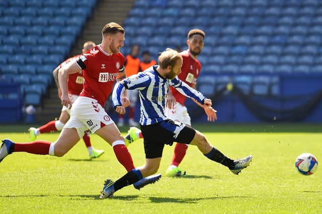 Sheffield Wednesday's Barry Bannan goes close for the hosts.