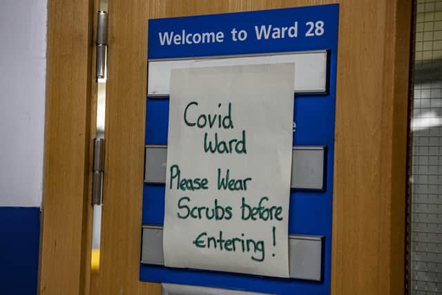 A sign at York hospital - but when will the NHS return to normal?