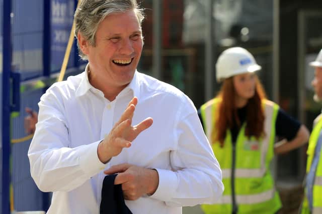 Labour leader Sir Keir Starmer on the local election campaign trail in Sheffield.