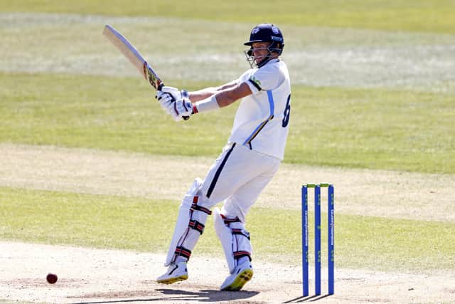 Joe Root made a century on day three at Kent (Picture: Max Flego)